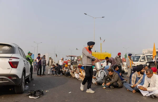 New Delhi India December 2020 Портрет Індійського Фермера Пенджабу Інших — стокове фото