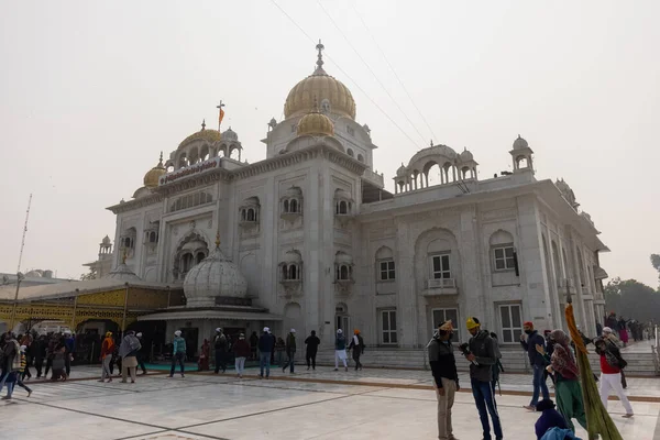 Nova Delhi Índia Janeiro 2021 Gurdwara Bangla Sahib Gurdwara Sikh — Fotografia de Stock