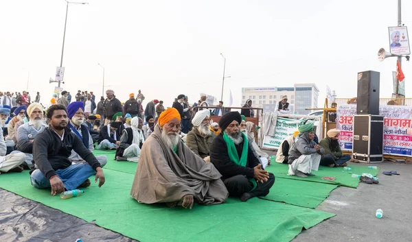 Ghaziabad Uttar Pradesh India January 2021 Індійські Сикхи Фермери Протестують — стокове фото