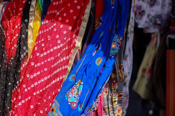 Цветная Ткань Шелка Хлопка Женской Одежды — стоковое фото
