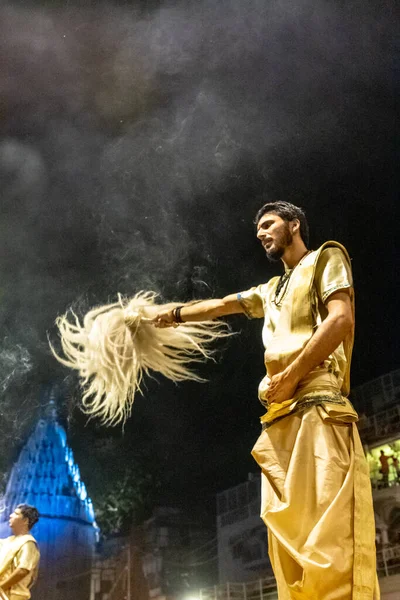 Varanasi Uttar Pradesh India April 2019 파라나 Dasaswamedh Ghat 강가아 — 스톡 사진