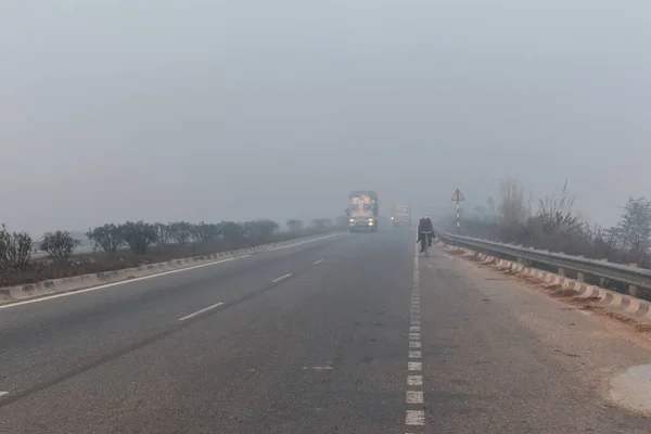 Bareilly Uttar Pradesh India Grudzień 2020 Indyjskie Autostrady Drogowe Piękny — Zdjęcie stockowe