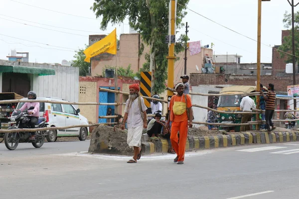 Ghaziabad Uttar Pradesh India Juli 2019 Hindu Hängiven Bär Kanwar — Stockfoto