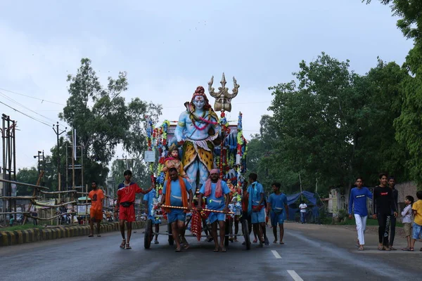 Ghaziabad Uttar Pradesh India Červen 2019 Hinduistický Oddaný Který Nese — Stock fotografie