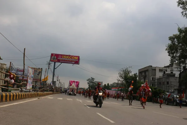 Ghaziabad Uttar Pradesh Índia Julho 2019 Devoto Hindu Carregando Kanwar — Fotografia de Stock