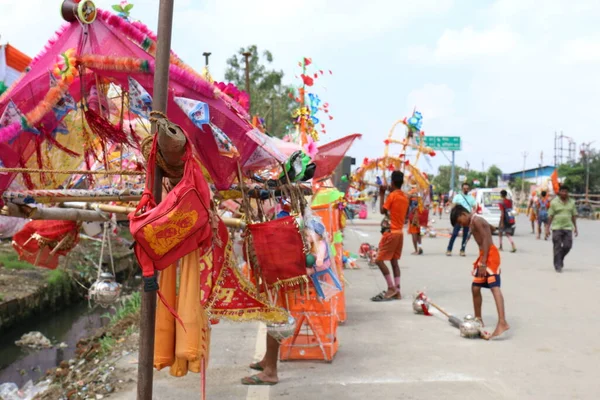 Ghaziabad Uttar Pradesh India Červen 2019 Hinduistický Oddaný Který Nese — Stock fotografie