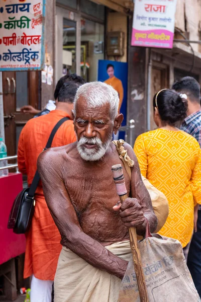 Vrindavan Uttar Pradesh India Sierpień 2021 Krishna Janmashtami Portret Indiańskiego — Zdjęcie stockowe