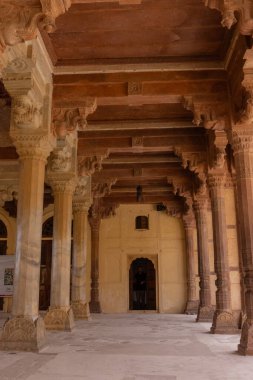 Kehribar kalesi veya Jaipur Kalesi 'nin mimari manzarası