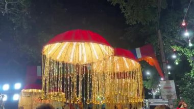 Durga puja festivali Hint mirası manzarası