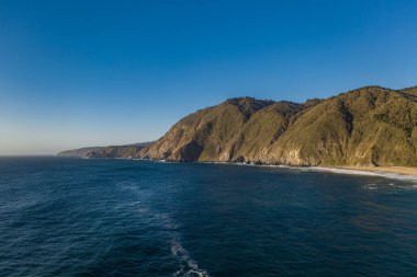 Quintay, Şili 'deki sahil manzarası
