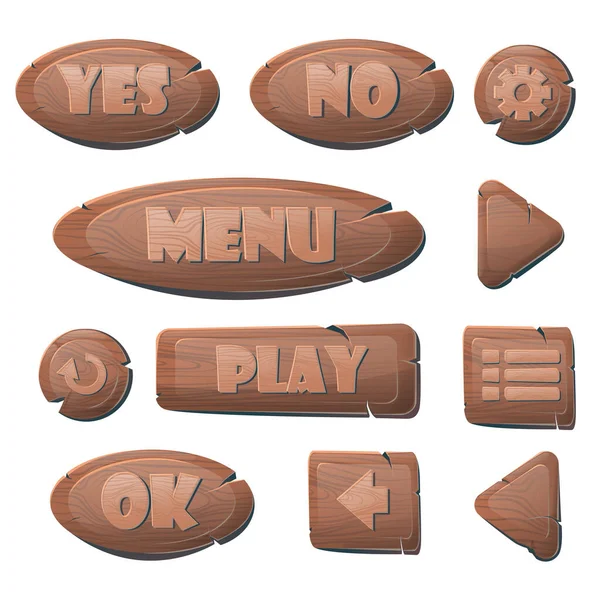 Pointeurs en bois pour jeux — Image vectorielle