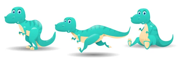 Mignon dessin animé bébé dinosaure — Image vectorielle