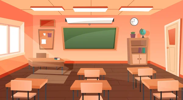 Empty school classroom for lessons — Stock Vector