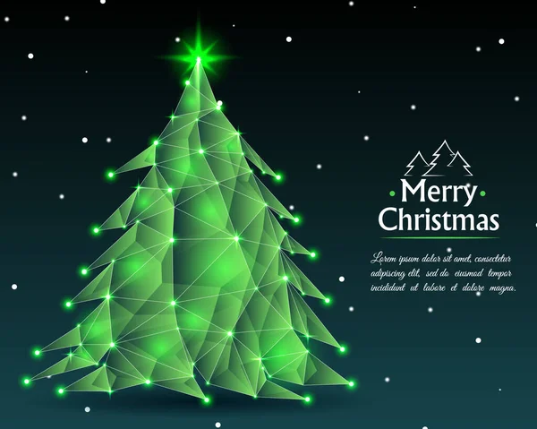 Yeşil tonlarda soyut noel ağacı