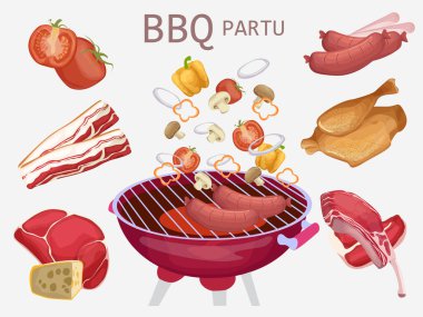 Barbekü elementleri.