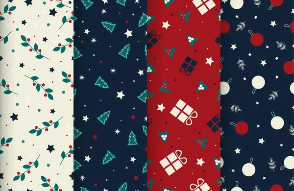 Patterns on Christmas — Stock Vector