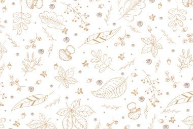 Karalama sonbahar arkaplanının vektör kümesi 