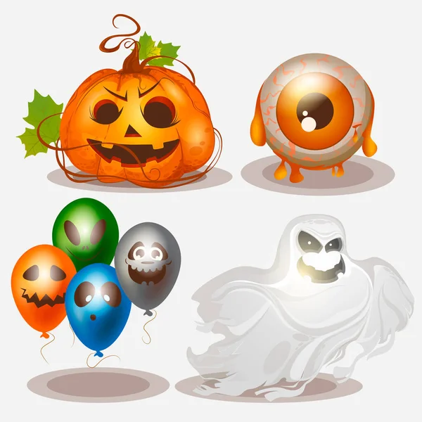 Colección de símbolos de Halloween — Archivo Imágenes Vectoriales