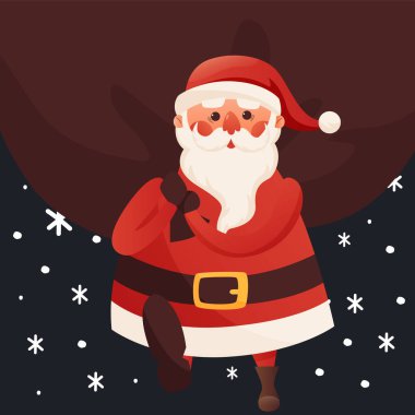 Noel Baba hediye dağıtır.