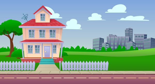 Cartoon house illustration
