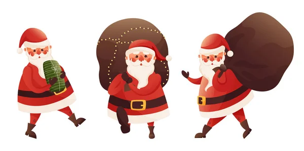 Personagem de desenhos animados Papai Noel —  Vetores de Stock
