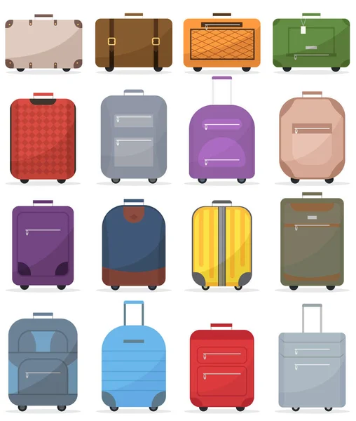 En uppsättning resväskor för bagage — Stock vektor
