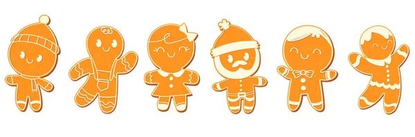 Cartoon gingerbread man cookie — Stock Vector