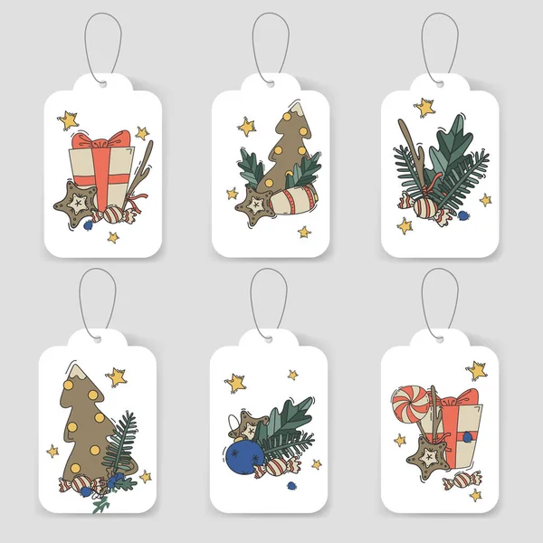 Conjunto de tarjetas de Navidad — Archivo Imágenes Vectoriales