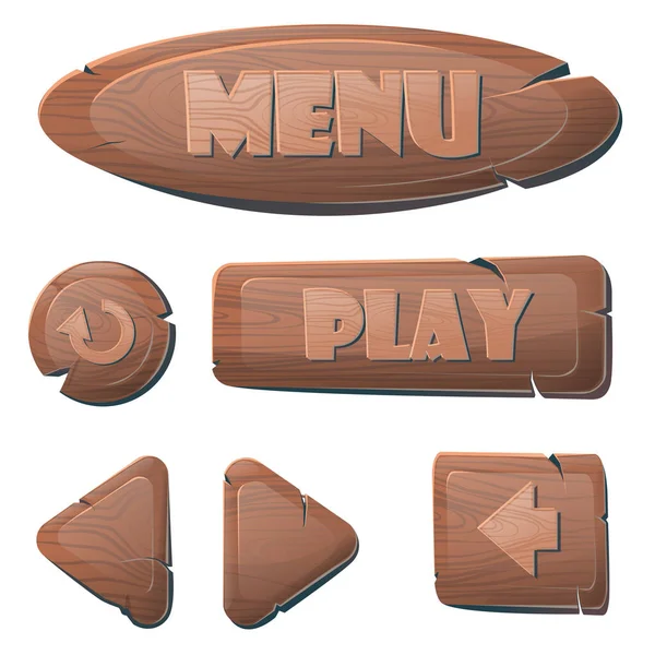 Signos de madera, flechas y punteros para juegos — Archivo Imágenes Vectoriales