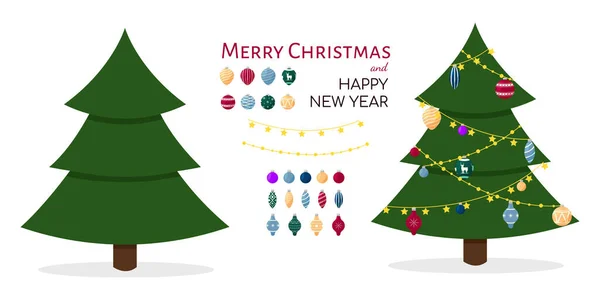 Salutations de Noël décoratif — Image vectorielle