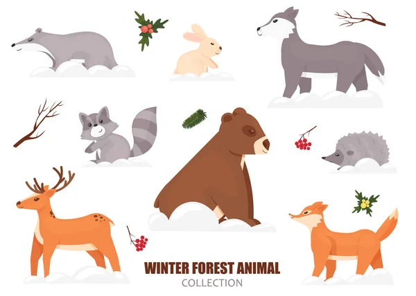 Noël dans la forêt 2021 — Image vectorielle