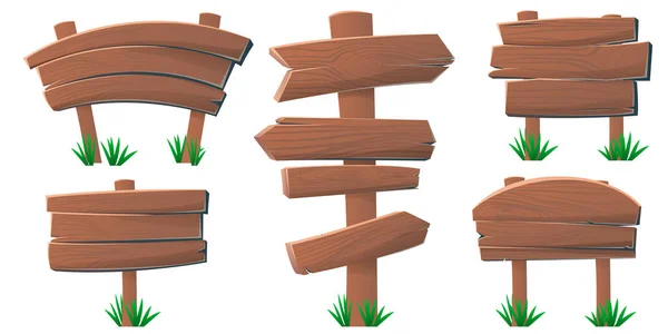 Набір дерев'яних вивісок — стоковий вектор