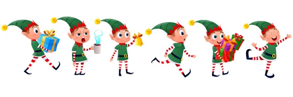 Collection of Santa Claus helpers — Stock Vector