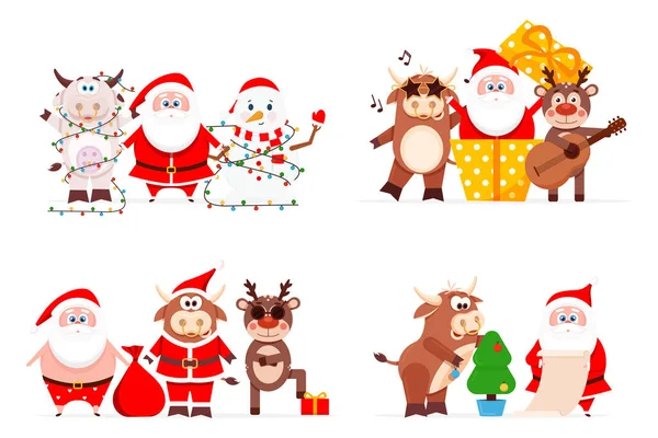 Feliz Navidad Feliz Año Nuevo 2021 Santa Claus Celebra Año — Foto de Stock