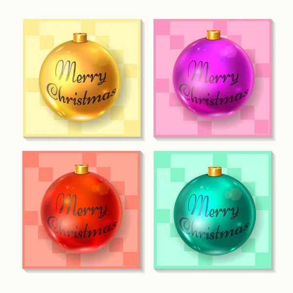 Couleurs Pastel Boules Noël Ensemble Collection Boules Réalistes Pour Décoration — Photo