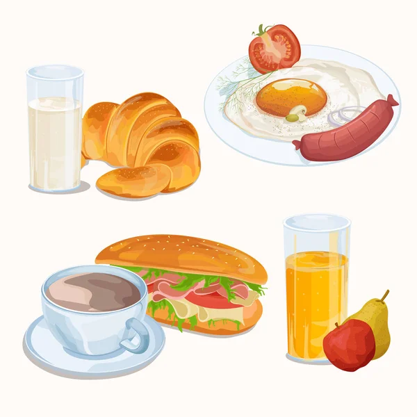 Brekfast Tid Realistisk Färsk Morgon Frukost Lätt Måltid Naturlig Hälsosam — Stockfoto