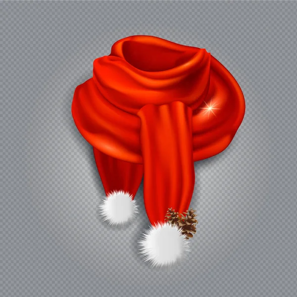 现实温暖的针织围巾 冬天穿的衣服 圣诞快乐 新年装饰品装饰冬季圣诞庆祝活动 — 图库照片
