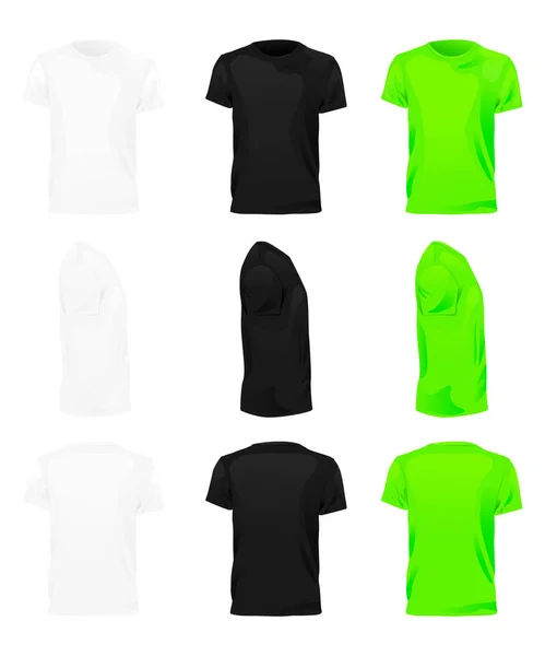 Shirt Dos Homens Diferentes Tipos Com Estilo Realista Shirt Modelo — Fotografia de Stock