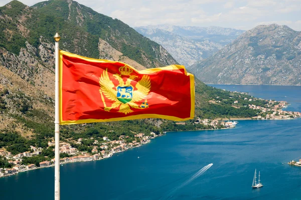 Bandera og Montenegro Fotos De Stock