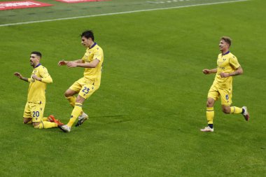  08/11/2020. Milan-Verona. Mattia Zaccagni, Verona, celebrating the goal of 0-2 with the team mates.