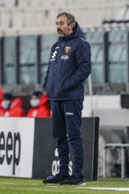 TURIN, İtalya - 05 Aralık 2020 İtalyan Serie A Futbol Şampiyonası. Juventus Torino 'ya karşı 2-1. Marco Gianpaolo, Koç Torino..
