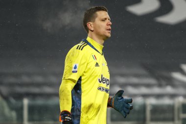 TURIN, İtalya - 05 Aralık 2020 İtalyan Serie A Futbol Şampiyonası. Juventus Torino 'ya karşı 2-1. Wojciech Szczesny, kaleci Juventus..