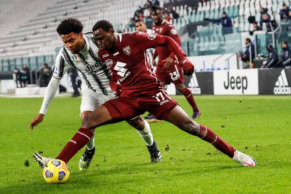 Turin Itálie Prosince 2020 Mistrovství Itálie Fotbale Juventus Torino Wilfried — Stock fotografie