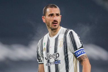 TURIN, İtalya - 05 Aralık 2020 İtalyan Serie A Futbol Şampiyonası. Juventus Torino 'ya karşı 2-1. Leonardo Bonucci, Juventus.