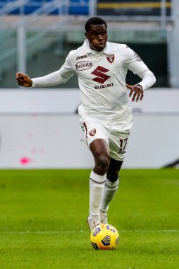 MILAN, İtalya - Kasım 222ND, 2020: İtalyan Serie A Futbol Şampiyonası. Inter vs Torino 4-2. Wifried Singo, Torino.