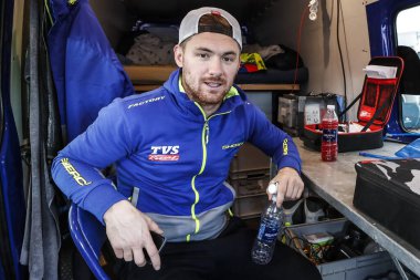 SAUDI ARABIA - 5-17 HAZİRAN, 2020: 42 Dakar Rallisi Jeddah 'dan Riyad' a. Adrien Metge, Fransa, Sherco.