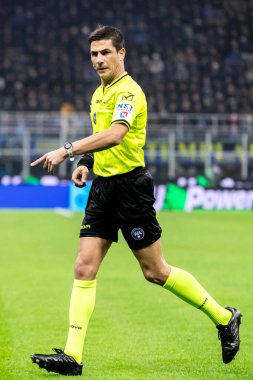 Milan, İtalya. 09 Kasım 2025. San Siro Stadyumu. Enlilive Serie A Futbol Şampiyonası. Inter Milan, Lazio 'ya karşı. Gianluca Manganiello, maçın hakemi..