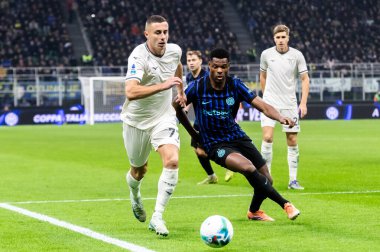 Milan, İtalya. 09 Kasım 2025. San Siro Stadyumu. Enlilive Serie A Futbol Şampiyonası. Inter Milan, Lazio 'ya karşı. Adam Marusiç, Lazio.