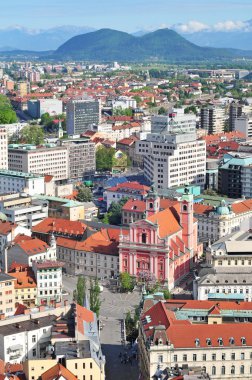 Sloven sermaye havadan görünümü ljubljana