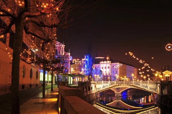 Ljubljanas centro ciudad — Foto de Stock